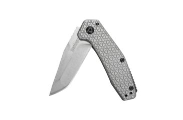 Image of Kershaw Cathode Assisted Opening Folding Knife, 2.25in, 4Cr14, American Tanto Blade, Stainless Steel, Stainless Steel Handle, 1324