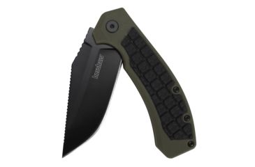 Image of Kershaw Faultline Folding Knife, Black/Green, 8760
