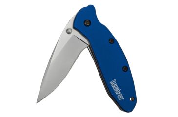 Image of Kershaw K.O. Scallion, Navy Blue Anodized Aluminum Handle, Plain K1620NB