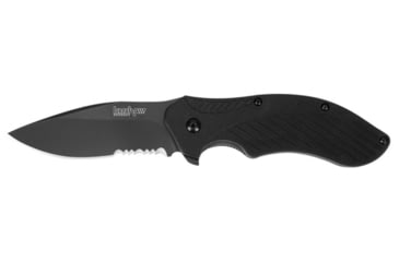 Image of Kershaw Black Serrated Clash Folding Knife, Clam, 1605CKTSTX
