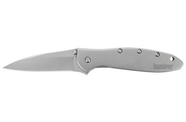Image of Kershaw Leek Assisted Opening Folding Knife, 3 in, 14C28N, Drop Point Blade, 410 Stainless Steel Handle, Box, 1660
