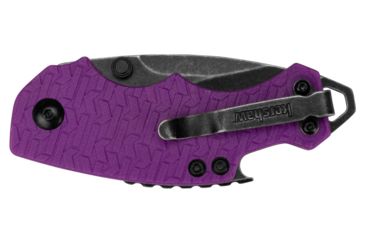 Image of Kershaw Shuffle Folding Knife, 2.4in Blackwash Plain w/Clip, Purple Glass-Filled Nylon w/K-Texture Grip Handle, Box, K8700PURBW