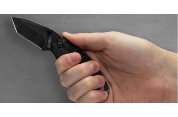 Image of Kershaw Shuffle II Blackwashed Folding Knife, 2.6 in, 8Cr13MoV, American Tanto Blade, Glass-Filled Nylon Black Handle, 8750TBLKBWX