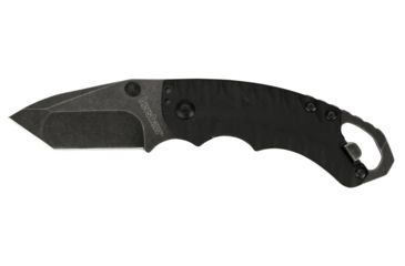 Image of Kershaw Shuffle II Folding Knife, 2.6 in, 8Cr13MoV, Blackwash, Tanto Blade, Glass-Filled Nylon, Black Handle, 8750TBLKBW