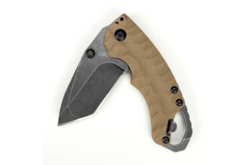 Image of Kershaw Shuffle II Folding Knife, 2.6 in, 8Cr13MoV, Blackwashed Tanto Blade, FDE Glass-Filled Nylon Handle, Box, 8750TTANBW