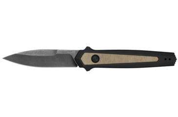 Image of Kershaw Launch 15 Automatic Folding Knife, 3.75in, CPM MagnaCut, Spear Point Blade,Black Oxide BlackWash Finish, Tan/Black Handle, 7950