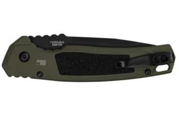 Image of Kershaw Launch 16 Automatic Folding Knife, 3.45in, CPM M4 Tanto Plain Black Cerakote Blade, Olive Cerakote Aluminum Handle, 7105OLBLK