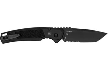 Image of Kershaw Launch 16 Automatic Folding Knife, 3.45in, CPM M4, Black Tanto Blade, Black 6061-T6 Aluminum Handle, 7105