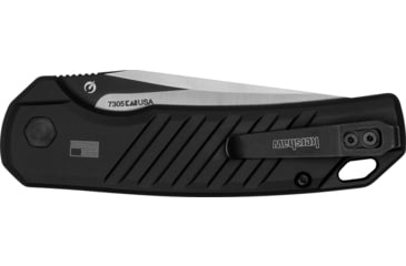 Image of Kershaw Launch 23 Automatic Folding Knife, 3.30in, CPM 154, Trailing Point Blade, Aluminum, Black Handle, 7305