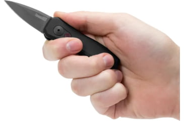 Image of Kershaw Launch 4 Automatic Folding Knife, 1.9in CPM 154 Spear Point Blade, Cerakote Finish, Black Aluminum Handle, 7500BLK