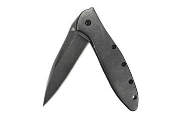 Image of Kershaw Leek, Blackwash Stainless Handle, Blackwash Plain K1660BLKW