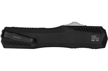 Image of Kershaw Auto Livewire OTF Automatic Folding Knife by Matt Diskin, 3.3in, CPM MagnaCut, Spear Point Blade, Stonewashed Finish, Black Aluminum Handle, 9000