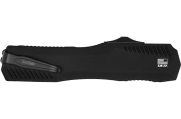 Image of Kershaw Livewire Automatic Folding Knife, 3.45in, CPM MagnaCut, Spear Point Blade, Black PVD, Black Aluminum Handle, 9000DE