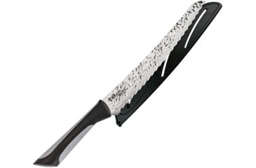 Image of Kershaw Luna Bread Knife Fixed Blade Knife, 8.5in, Stainless Steel, Serrated Edge, Black, Synthetic Handle, AB7062