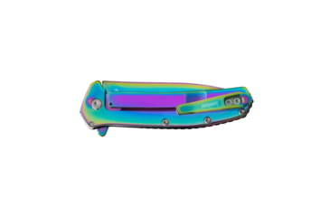 Image of Kershaw Outcome Assisted Opening Folding Knife, 2.80in, 8Cr13MoV Stainless Steel, Drop Point Blade, Stainless Steel, Polished Rainbow PVD Handle, 2044RBW