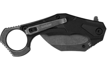 Image of Kershaw Outlier Karambit Knife, 2.6in, 8Cr13MoV, Black-Oxide BlackWash Blade, Gary GFN Handle, 2064