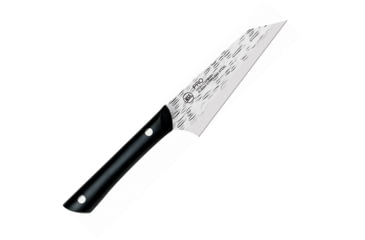 Image of Kershaw Professional Asian Multi-Prep Kitchen Knives, 9.75in Overall, 5in Hammered Finish Aus-6M SS Blade, Black Pom Handle, Full Tang, Black, HT7069