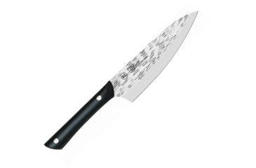 Image of Kershaw Professional Chefs 6in Kitchen Knives, 10.75in Overall, 6in Hammered Finish Aus-6M SS Blade, Black Pom Handle, Full Tang, Black, HT7072