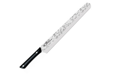 Image of Kershaw Professional Slicing/Brisket Kitchen Knives, 17.25in Overall, 12in Hammered Finish Aus-6M SS Blade, Black Pom Handle, Full Tang, Black, HT7074