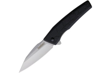 Image of Kershaw Rhetoric Linerlock Assisted Opening Folding Knife, 3 in, Stainless Steel, Drop Point, Glass-Filled Nylon, Black Handle, 1342X