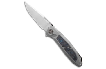 Image of Ketuo Ketuo Bratva Liner Lock Knife Titanium/Blue Marbled CF 3.85" BB, Black/Blue/Gray, Bohler M390, adult, BHQ-222826