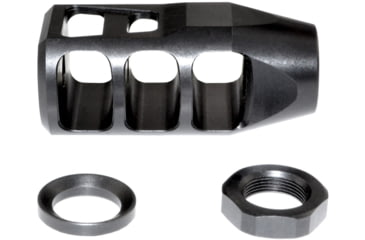 Image of Kexuan Muzzle Brake 11/16x24, Steel, Black, For .450 Bushmaster Or Bull Barrel Thread, Black, MZ-18-07-B