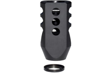 Image of Kexuan .450 Bushmaster Competition Grade Muzzle Brake, 11/16x24, Steel, Black, MZ-07-07-B