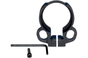 Image of Kexuan Aluminum Receiver End Plate w/Dual Sling Clip Type Adapters for .223/5.56/.308 Buffer Tubes, Black, ABTA13
