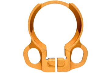 Image of Kexuan Aluminum Receiver End Plate w/Dual Sling Clip Type Adapters for .223/5.56/.308 Buffer Tubes, Golden Orange, ABTA13-GD