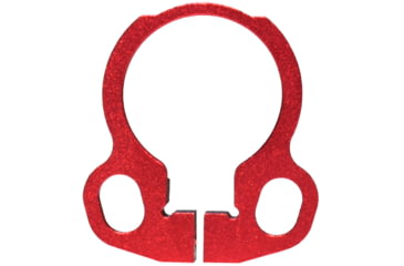 Image of Kexuan Aluminum Receiver End Plate w/Dual Sling Clip Type Adapters for .223/5.56/.308 Buffer Tubes, Red, ABTA13-R