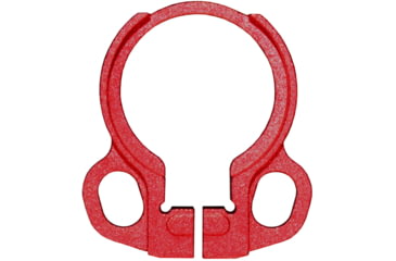 Image of Kexuan Aluminum Receiver End Plate w/Dual Sling Clip Type Adapters for .223/5.56/.308 Buffer Tubes, Red, ABTA13-R