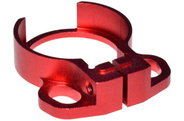 Image of Kexuan Aluminum Receiver End Plate w/Dual Sling Clip Type Adapters for .223/5.56/.308 Buffer Tubes, Red, ABTA13-R