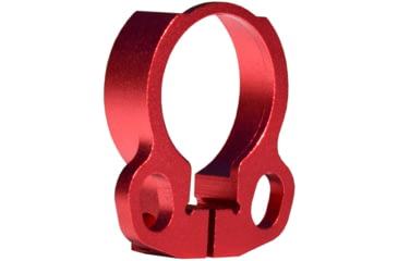 Image of Kexuan Aluminum Receiver End Plate w/Dual Sling Clip Type Adapters for .223/5.56/.308 Buffer Tubes, Red, ABTA13-R