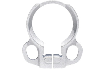 Image of Kexuan Aluminum Receiver End Plate w/Dual Sling Clip Type Adapters for .223/5.56/.308 Buffer Tubes, Silver, ABTA13-S