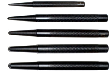 Image of Kexuan Hole Center Punch Kit Set for Steel and Wood 1/16in, 1/8in, 5/32in, 3/16in, 1/4in Diameters, 5 Pieces, Black, ARTL22