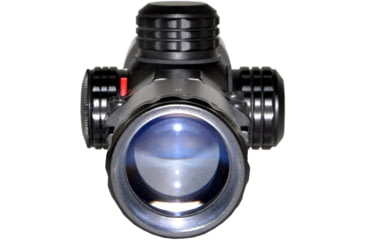 Image of Kexuan Kexuan 4X32 Compact Scope w/ Dovetail Scope Rings, 1 in Tube, Red/Green 5 Line Reticle, Black, KX 4X32MLF-AG