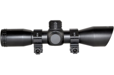 Image of Kexuan Kexuan 4X32 Compact Scope w/ Dovetail Scope Rings, 1 in Tube, Red/Green 5 Line Reticle, Black, KX 4X32MLF-AG
