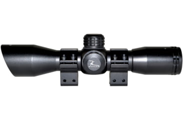 Image of Kexuan Kexuan 4X32 Compact Scope w/ Dovetail Scope Rings, 1 in Tube, Red/Green 5 Line Reticle, Black, KX 4X32MLF-AG