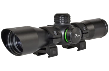 Image of Kexuan Kexuan 4X32 Compact Scope w/Picatinny Scope Rings, 1 in Tube, Red/Green 5 Line Reticle, Black, KX 4X32MLF-PT