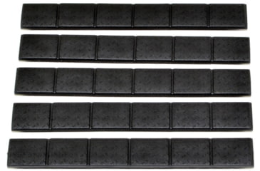 5-Pack Heat Resistant Rail Covers - Fits KeyMod & M-LOK Handguards, 4.76 Size, Black