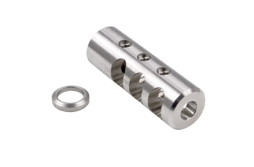 Image of Kexuan Muzzle Brake Recoil Compensator for AR-10 .LR 308, 5/8inx24 thread,, Stainless Steel, MZ-01-02-SS