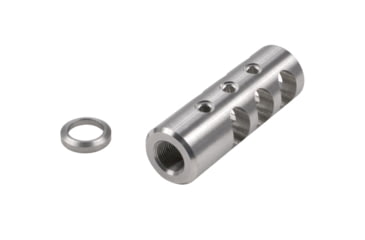 Image of Kexuan Muzzle Brake Recoil Compensator for AR-10 .LR 308, 5/8inx24 thread,, Stainless Steel, MZ-01-02-SS