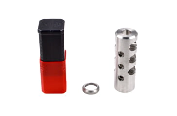 Image of Kexuan Muzzle Brake Recoil Compensator for AR-10 .LR 308, 5/8inx24 thread,, Stainless Steel, MZ-01-02-SS