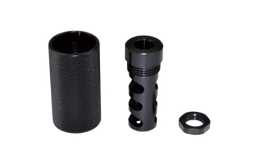 Image of Kexuan Muzzle Brake with Sound Redirect Option for AR-10 LR .308/7.62 NATO, 5/8inx24 thread, Steel with Black Phosphate Finish, MZ-04-02-B