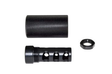 Image of Kexuan Muzzle Brake with Sound Redirect Option for AR-10 LR .308/7.62 NATO, 5/8inx24 thread, Steel with Black Phosphate Finish, MZ-04-02-B