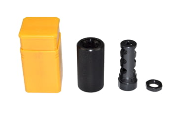 Image of Kexuan Muzzle Brake with Sound Redirect Option for AR-10 LR .308/7.62 NATO, 5/8inx24 thread, Steel with Black Phosphate Finish, MZ-04-02-B