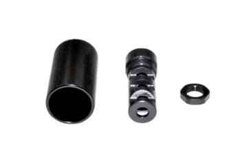 Image of Kexuan Muzzle Brake with Sound Redirect Option for AR-10 LR .308/7.62 NATO, 5/8inx24 thread, Steel with Black Phosphate Finish, MZ-04-02-B