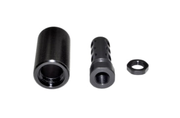 Image of Kexuan Muzzle Brake with Sound Redirect Option for AR-10 LR .308/7.62 NATO, 5/8inx24 thread, Steel with Black Phosphate Finish, MZ-04-02-B