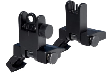Image of Kexuan Rapid Transition 45 degree Offset Flip-Up Sights, Aluminum Front &amp; Rear Set, Black, MAFRS04