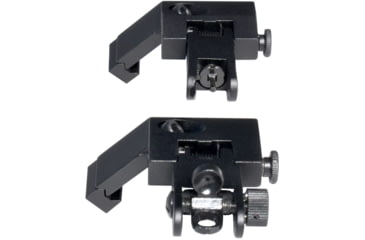 Image of Kexuan Rapid Transition 45 degree Offset Flip-Up Sights, Aluminum Front &amp; Rear Set, Black, MAFRS04